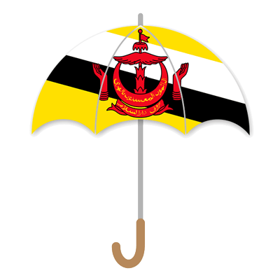 ブルネイ・ダルサラーム国の国旗-傘